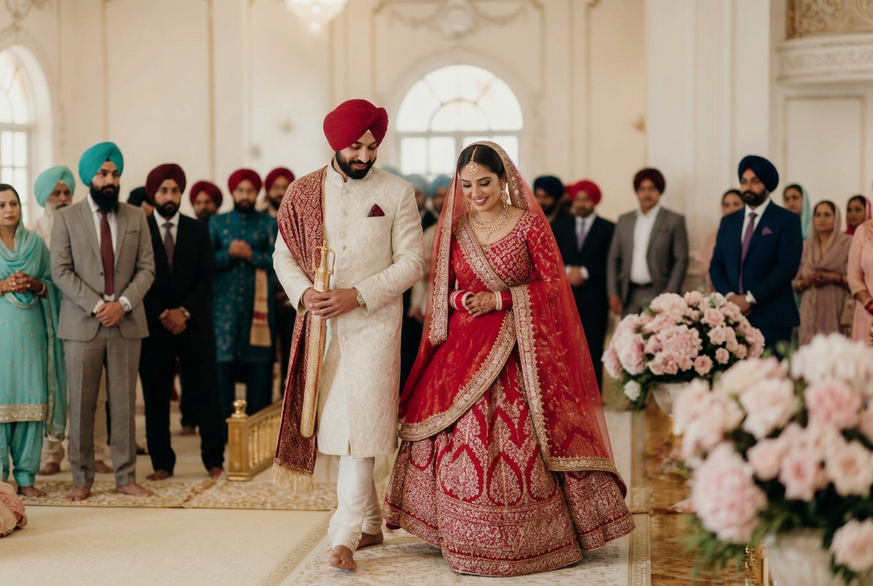 Sikh wedding celebration